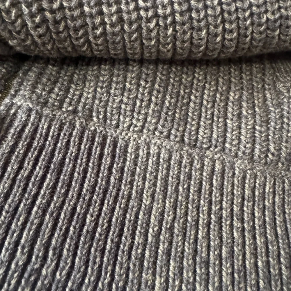 Eddie Bauer Olive Full Zip Chunky Cardigan Cable Knit Ribbed Trim Mens Small